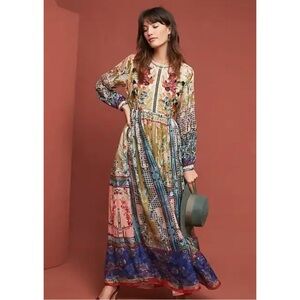 Anthropologie Bhanuni Dorais Maxi Dress
Embroidered Size XS